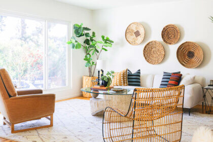 Budget-friendly home decor ideas showing affordable throw pillows, thrift store finds and DIY decor accessories under $50