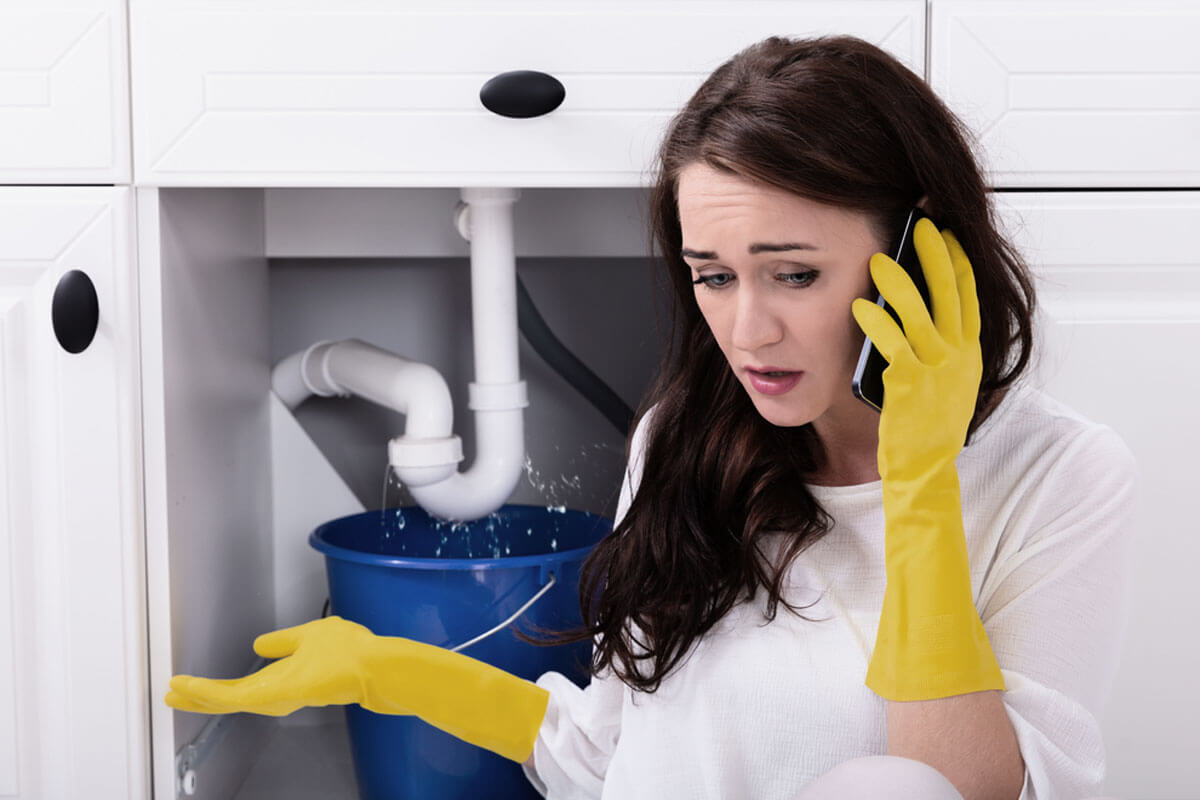 Old house plumbing problems showing corroded pipes, leaky faucets, and pipe belly issues in basement