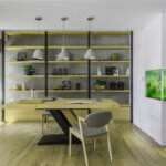 Modern home office design ideas with ergonomic chair white desk and natural light window