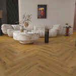 luxury vinyl tile lvt flooring installation in modern kitchen with stone look design