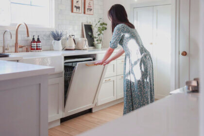 fastest dishwasher for home use showing modern kitchen appliance with digital display and multiple wash cycles