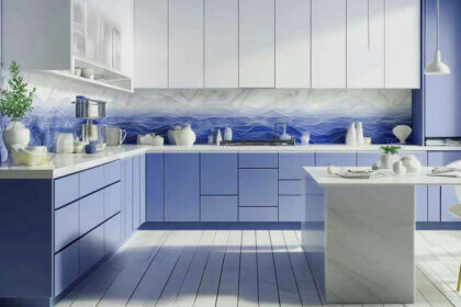 Modern kitchen tiles colour ideas showing earthy tones and textured finishes for 2025 design trends