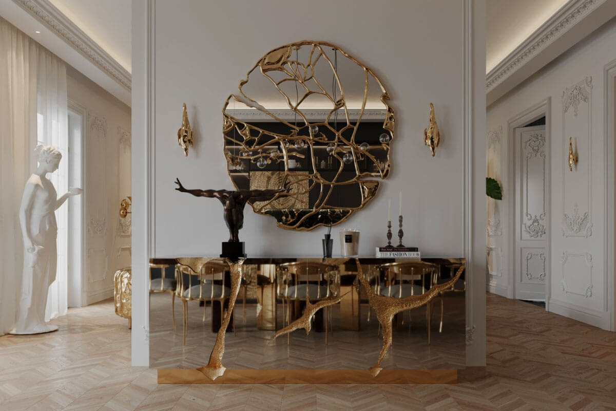 Modern living room showcasing 2025 home decor trends with earthy neutral colors, curved furniture, and textured materials