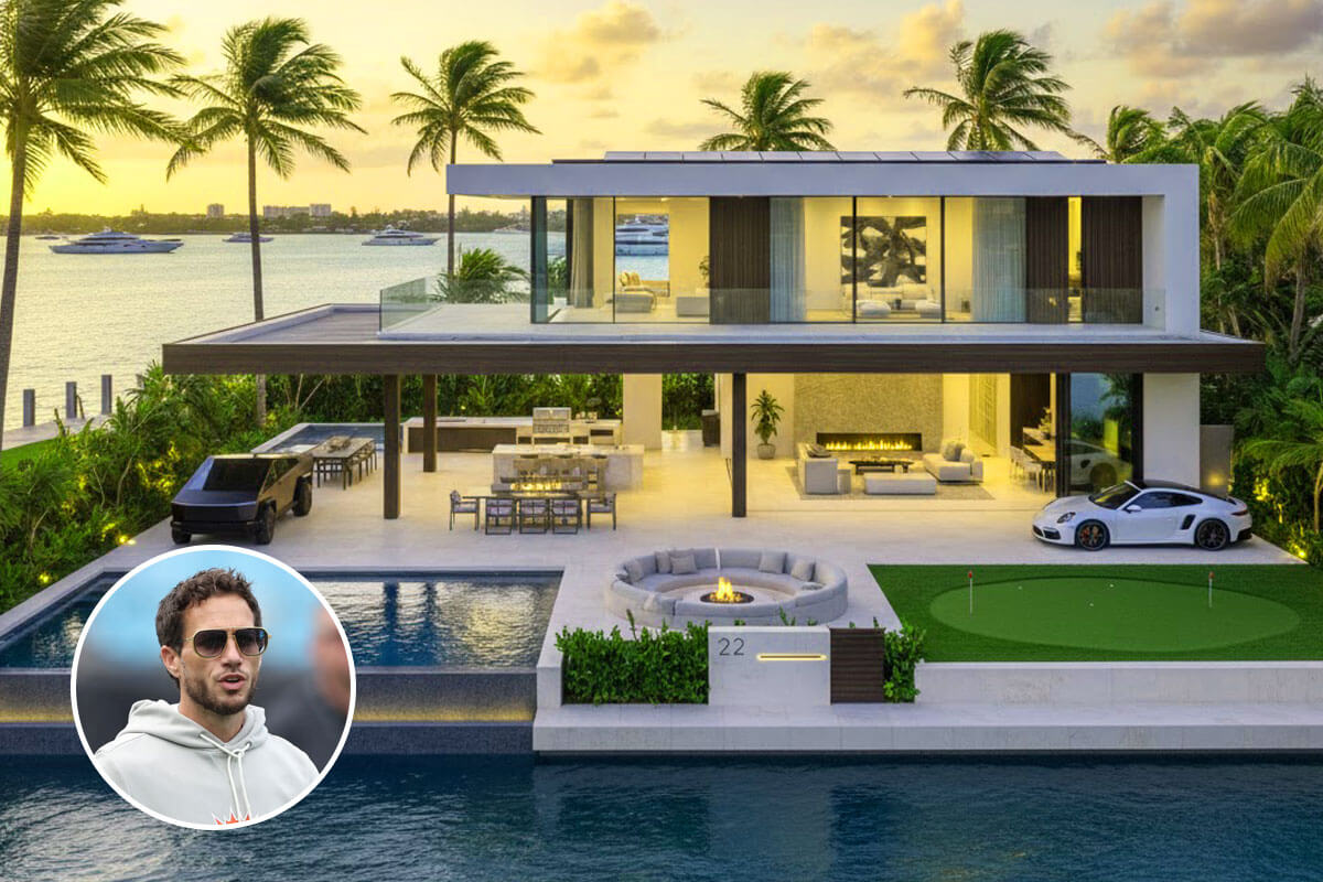 Mike McDaniel house in Fort Lauderdale Florida waterfront luxury estate with pool and contemporary design