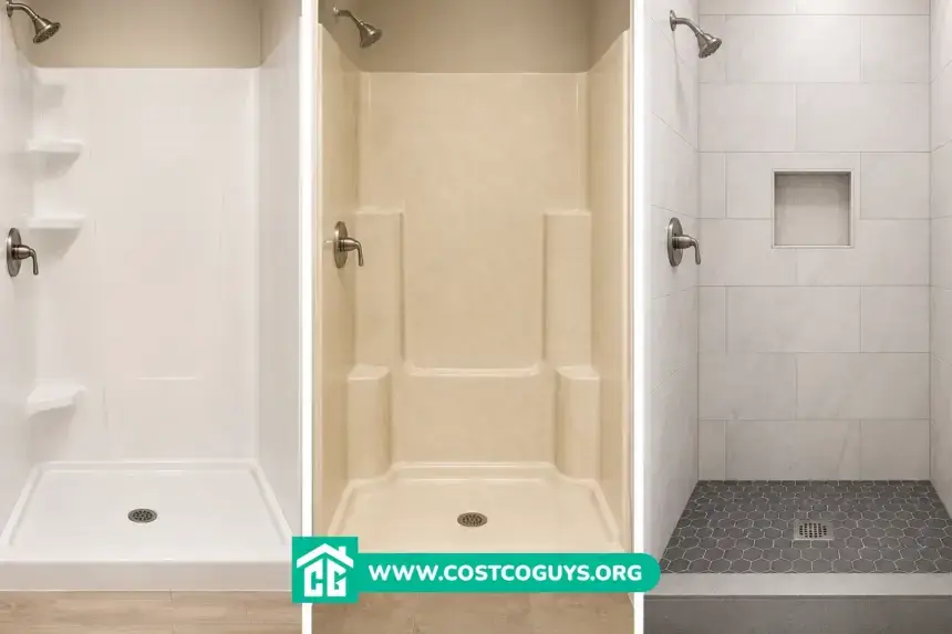 36 x 48 shower pan with center drain set into a mortar bed before tiling