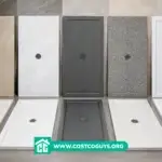 Shower pan 60 x 32 with center drain set into a framed bathroom alcove before tiling